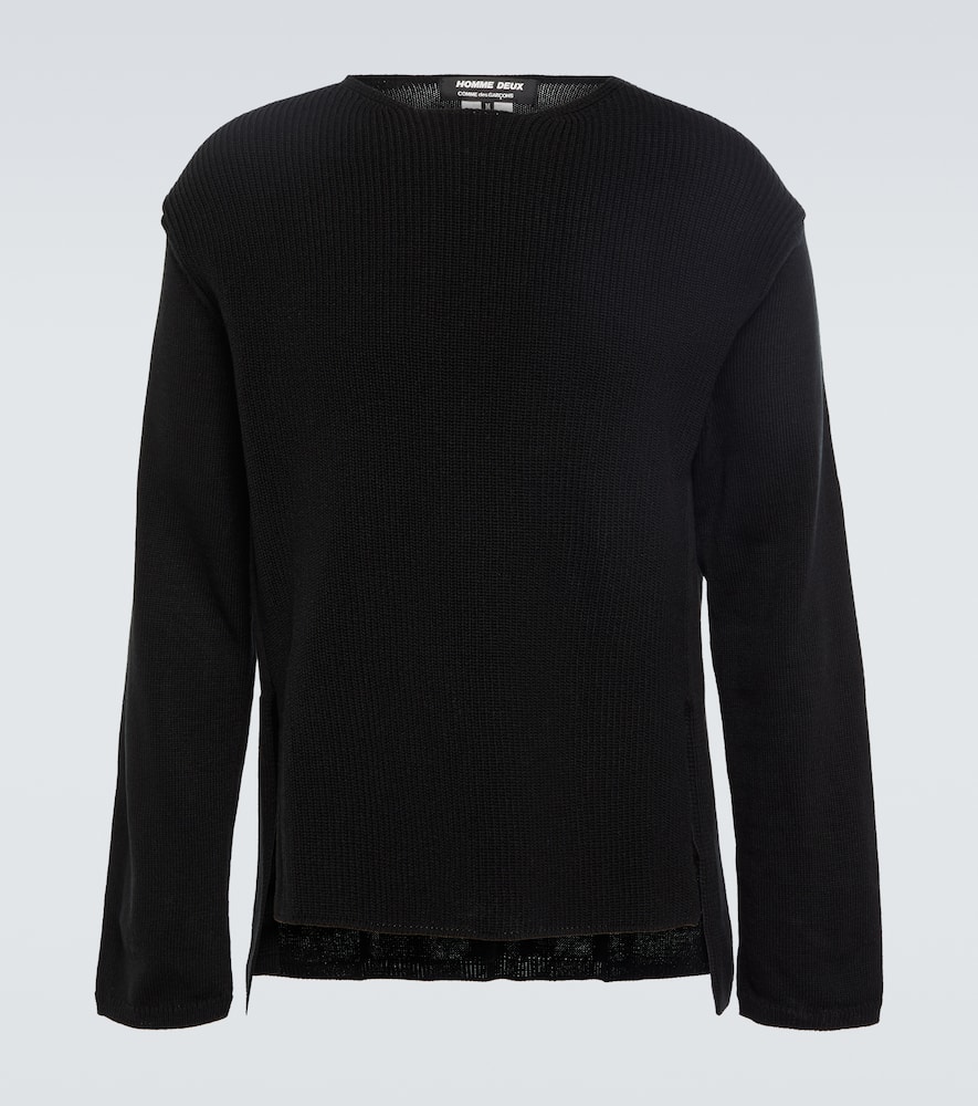 Comme Des Garçons Homme Deux Pullover Aus Jersey In Black