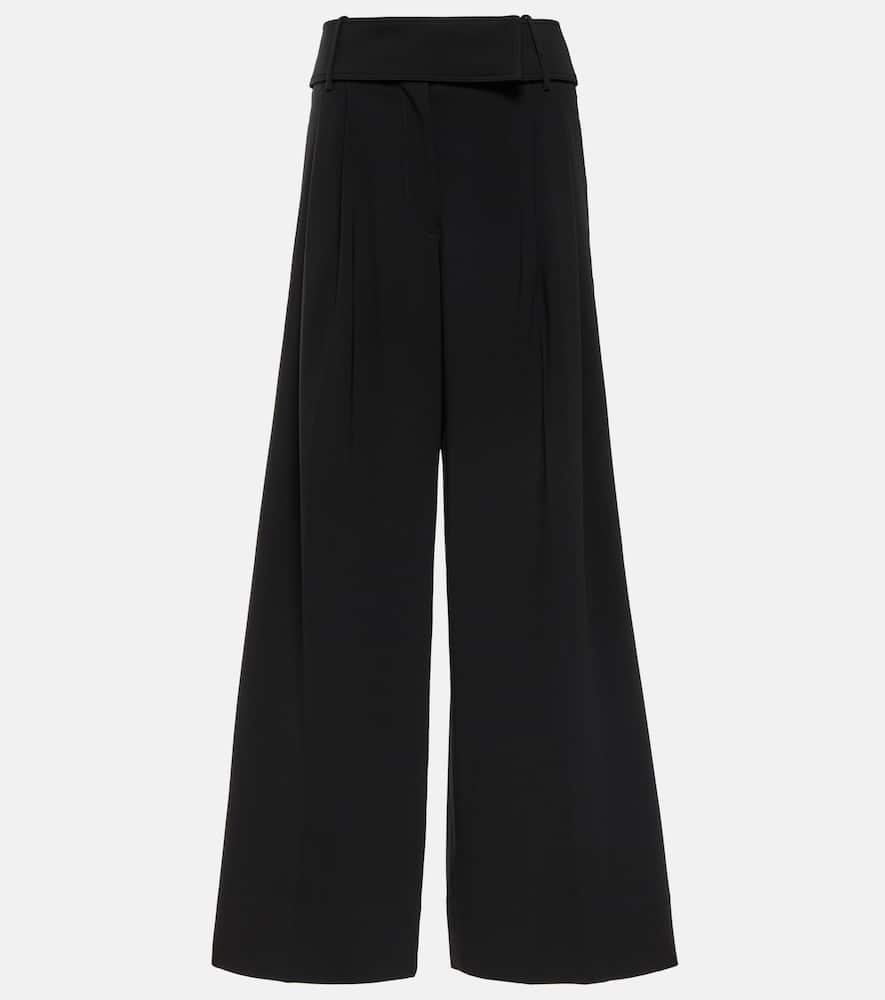 Proenza Schouler Weyes Midrise Crepe Flared Pants In Black