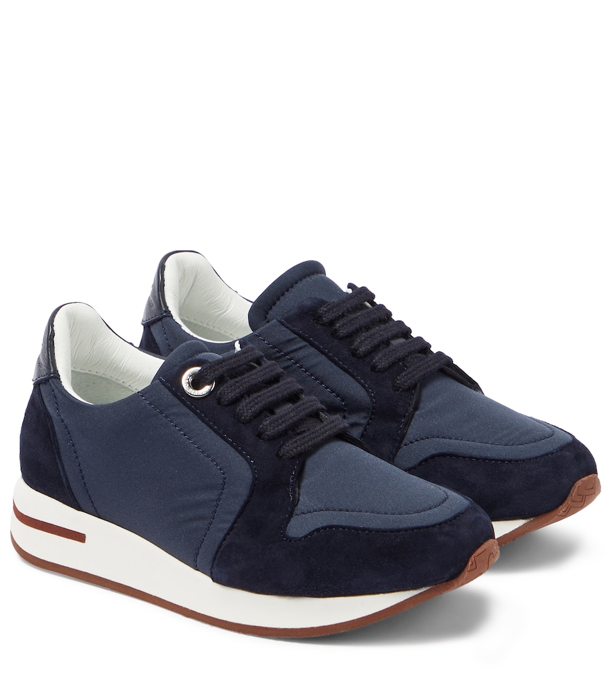 Loro Piana Kids My Wind suede-trimmed sneakers　ロロ ピアーナ キッズ マイ ウィンド スエードトリム スニーカー Loro