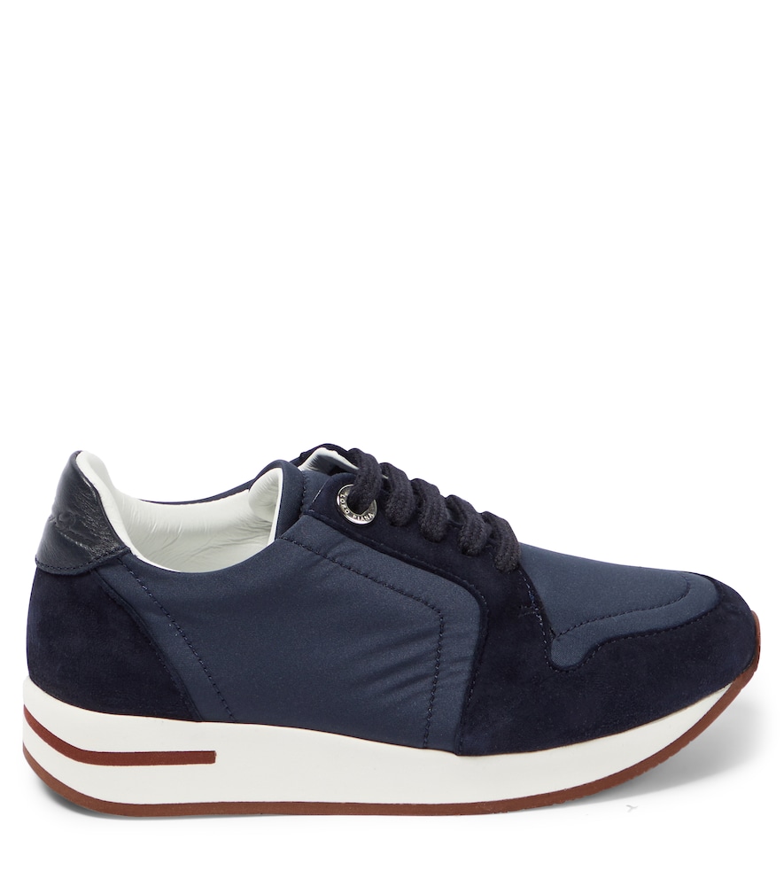  Loro Piana Kids Loro Piana Kids My Wind Suede-trimmed Sneakers 