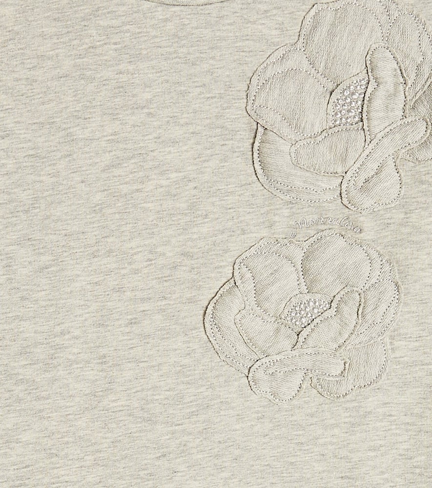 MONNALISA FRILL-TRIMMED SWEATSHIRT DRESS