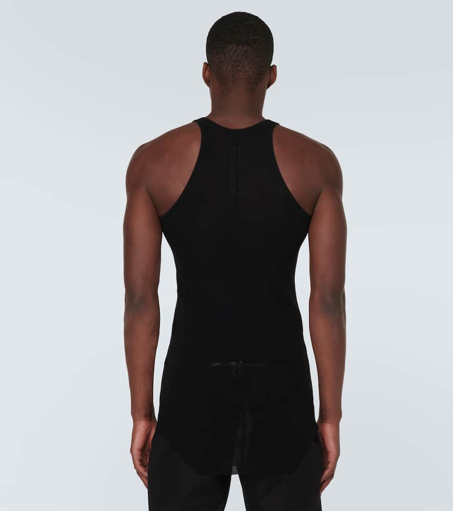 Shop Rick Owens Ribbed-knit Tank Top In Black