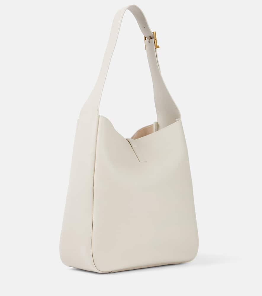 Shop Saint Laurent Le 5 À 7 Supple Large Leather Shoulder Bag In White