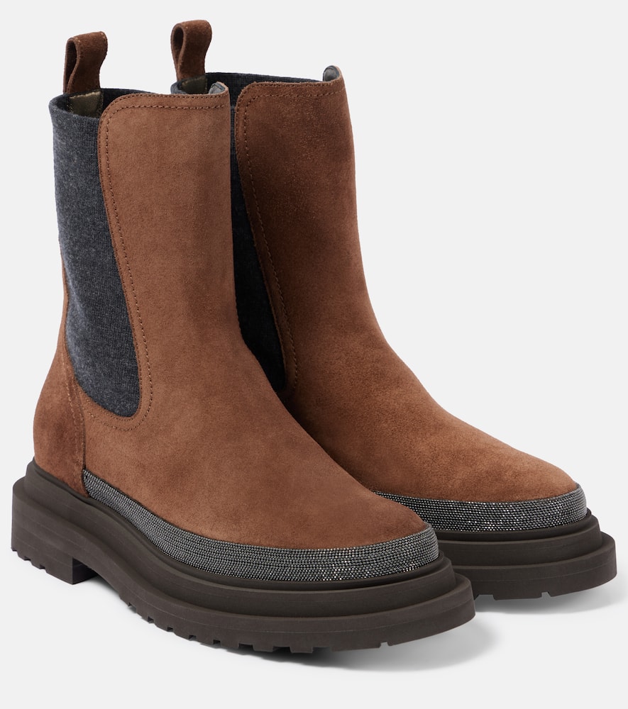 Monili suede Chelsea boots