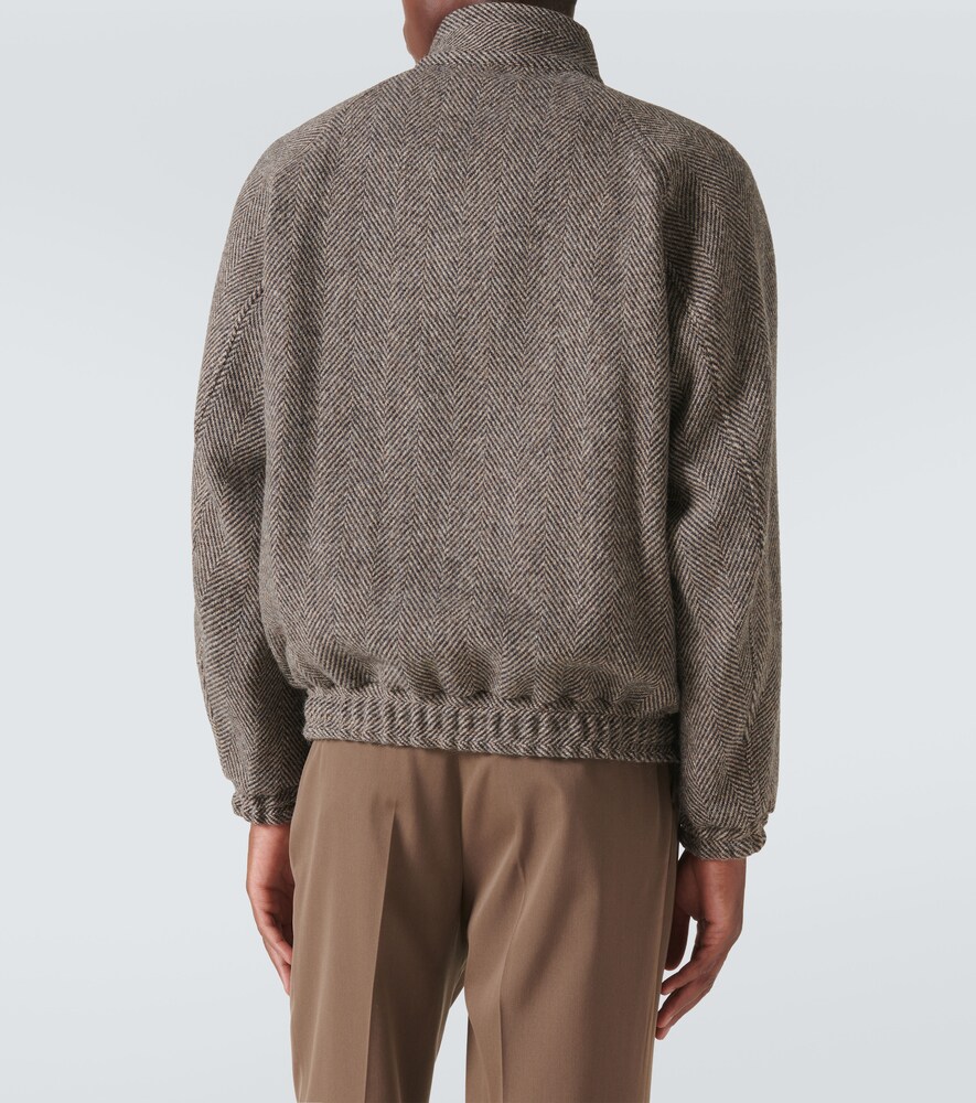 Auralee Herringbone wool tweed blouson | Smart Closet
