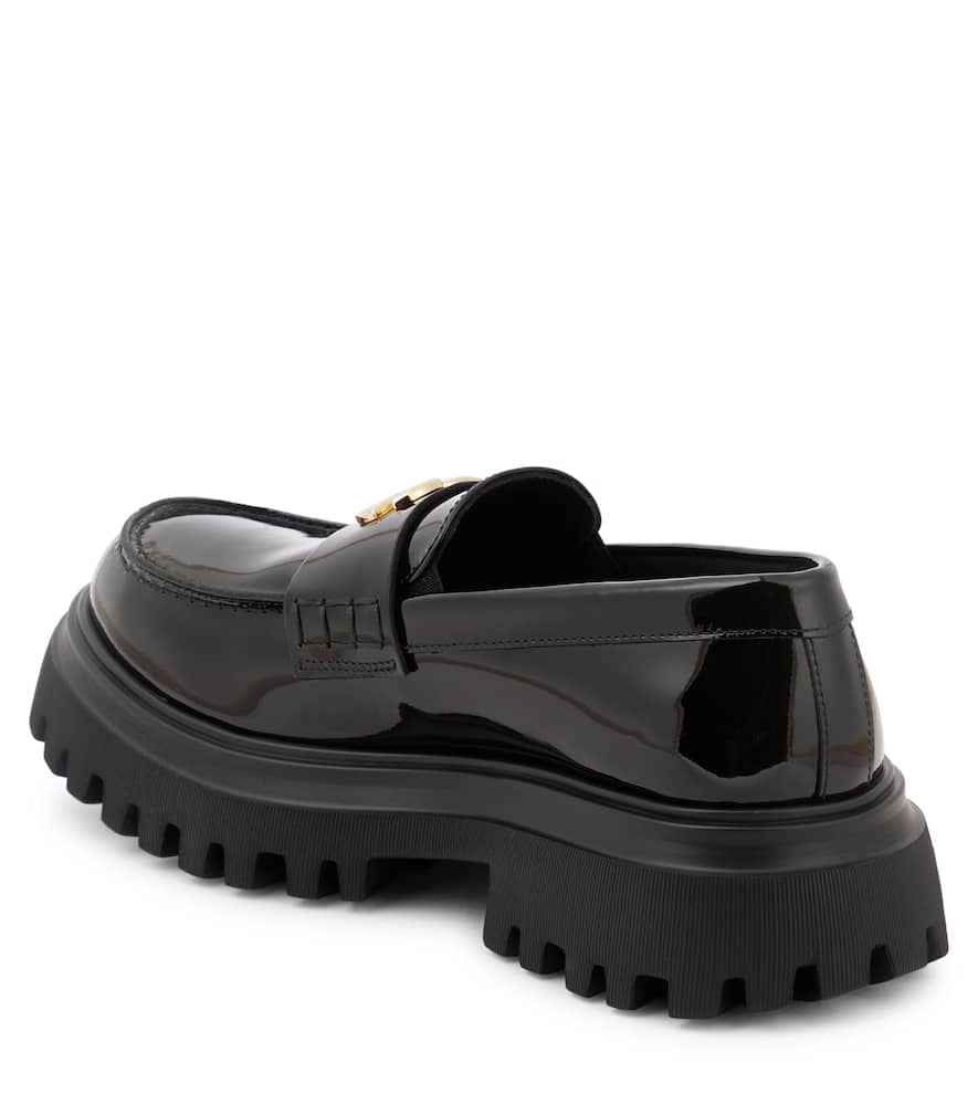 Dolce & Gabbana Patent Leather Loafers In Black