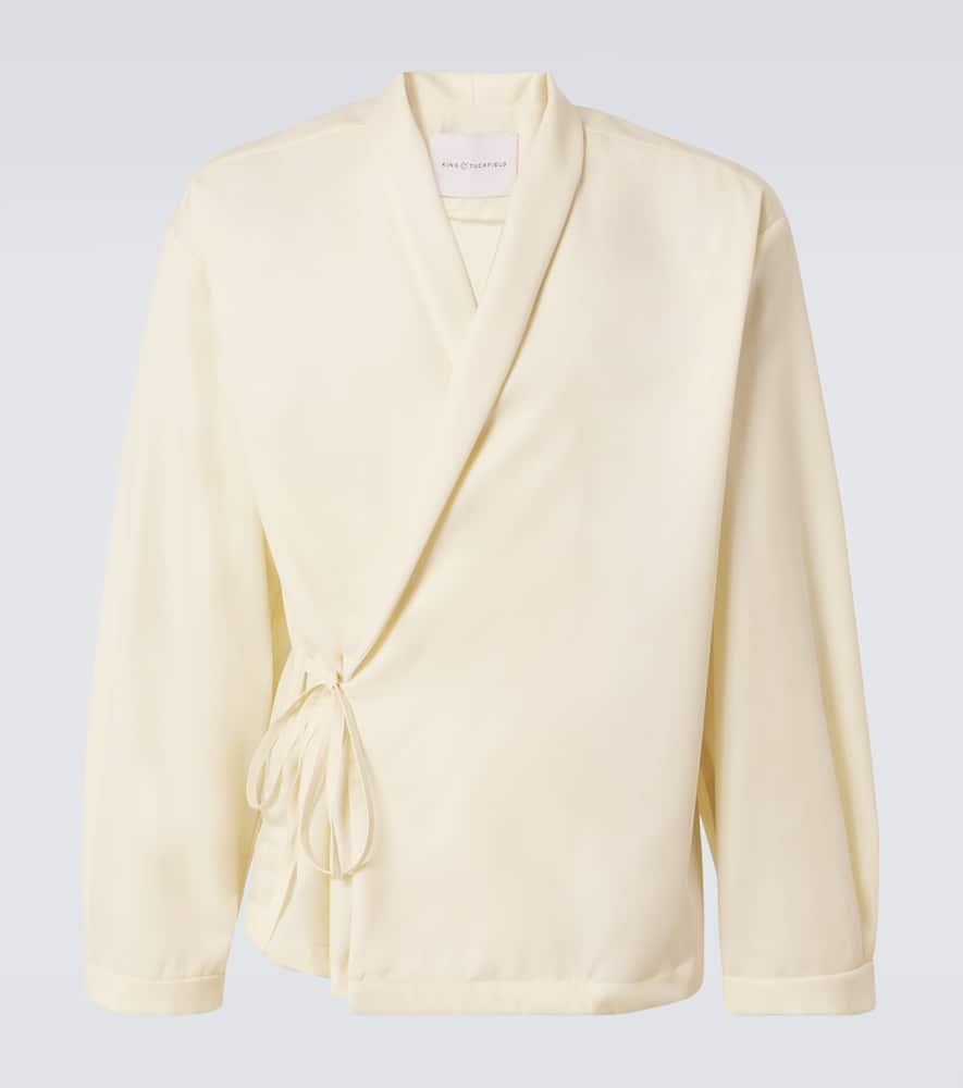 King & Tuckfield Wool wrap top