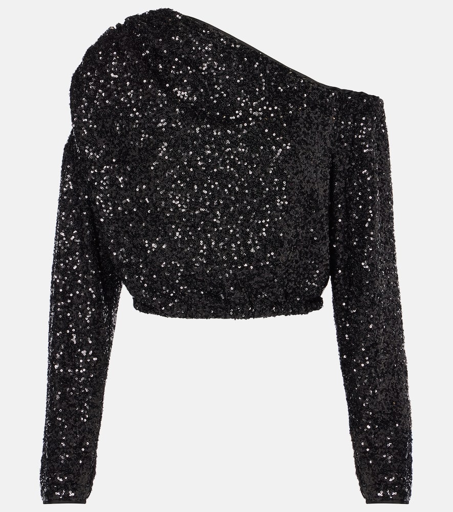 Belle sequined asymmetric top