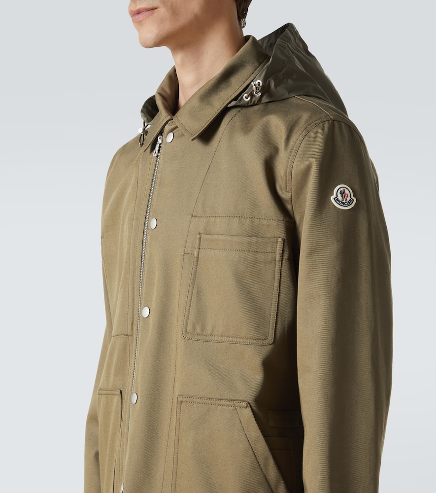 Moncler Guerledan Cotton Gabardine Jacket In Green