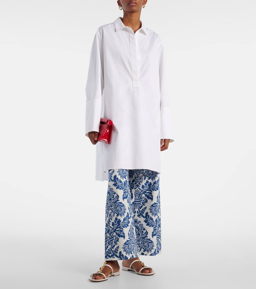 S Max Mara Weite Hose Merano Aus Baumwolle In Blau