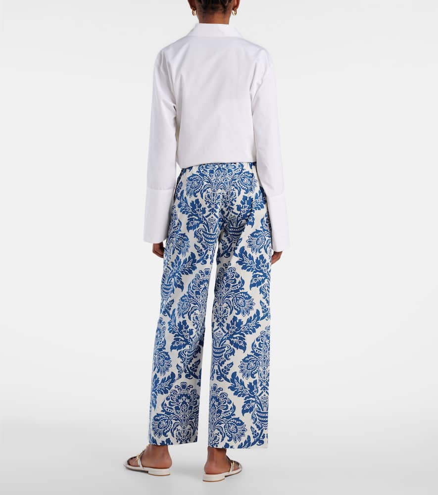 S Max Mara Weite Hose Merano Aus Baumwolle In Blau