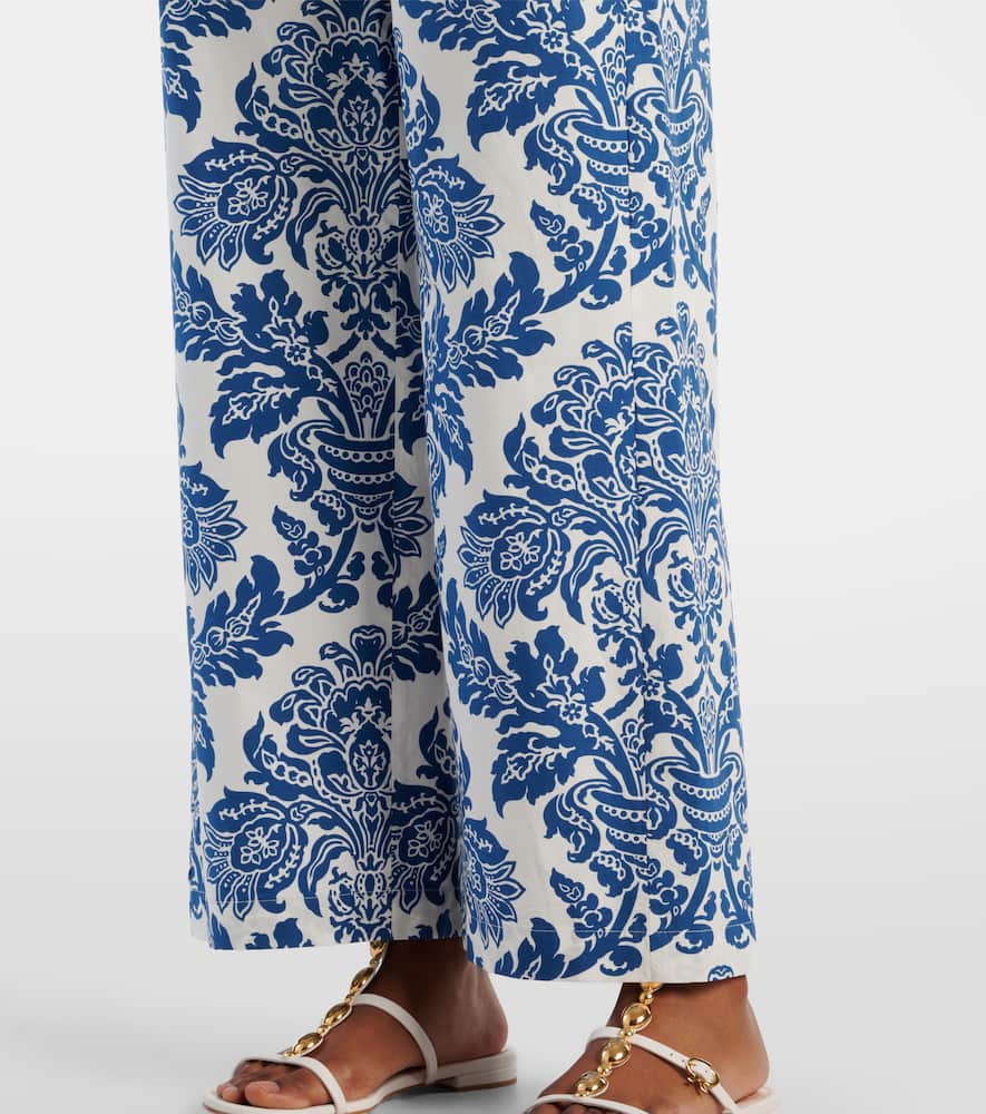S Max Mara Weite Hose Merano Aus Baumwolle In Blau