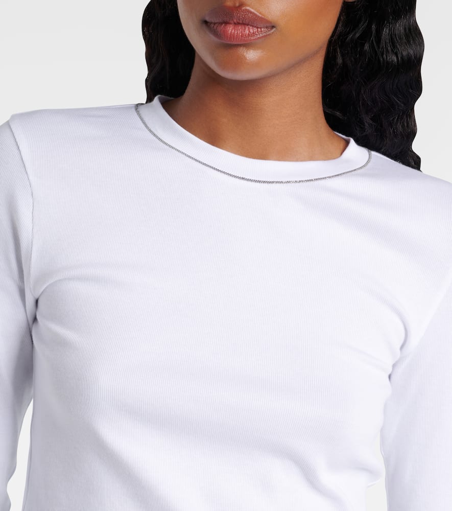 Brunello Cucinelli Ribbed Texture Crew Neck T-shirt