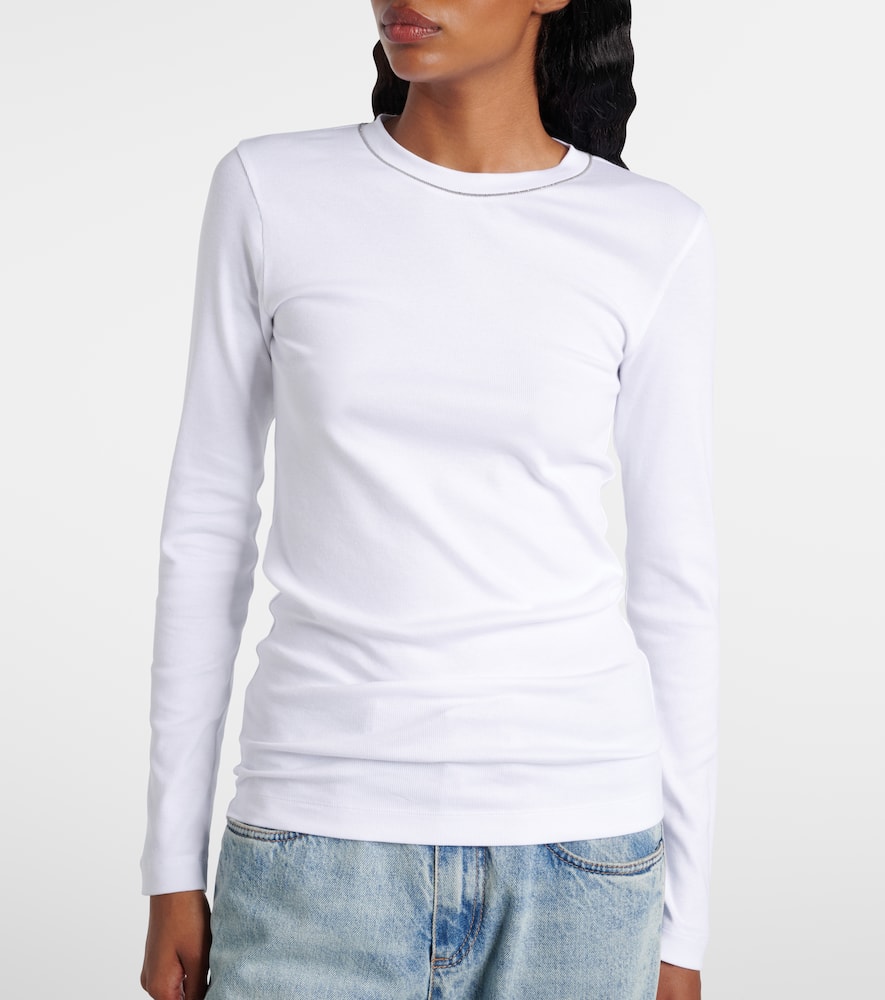 Brunello Cucinelli Ribbed Texture Crew Neck T-shirt