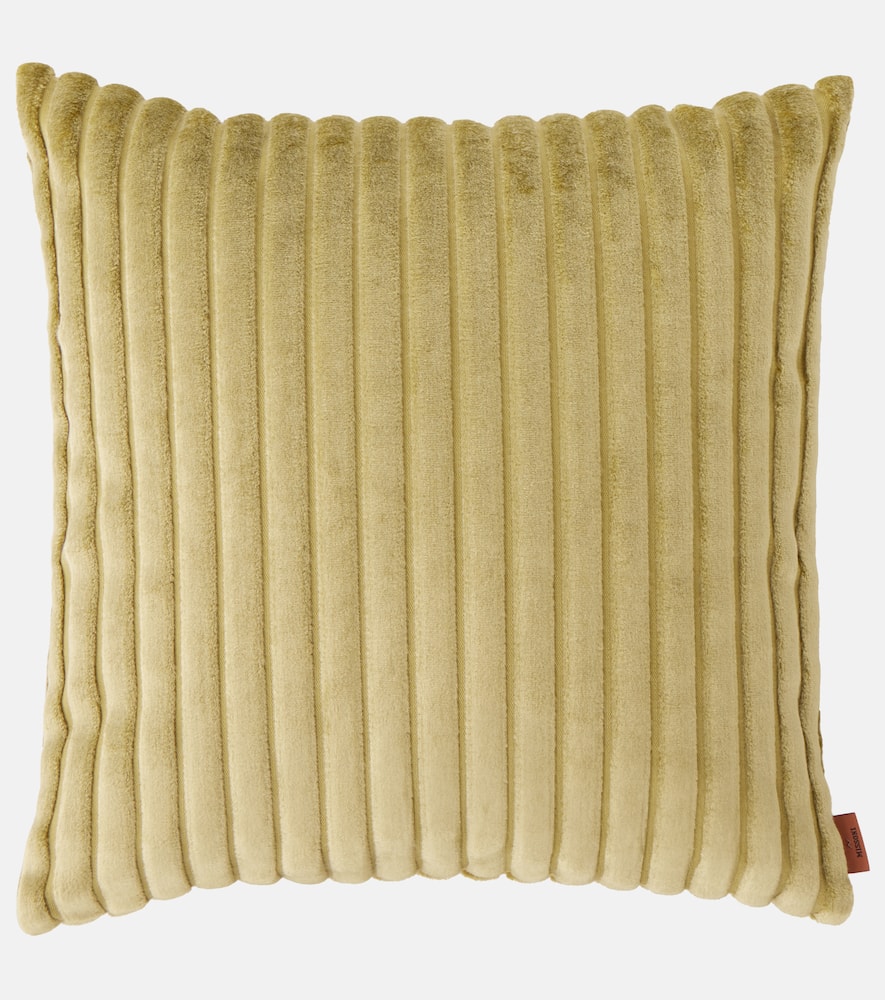 Coomba ribbed-knit velvet cushion