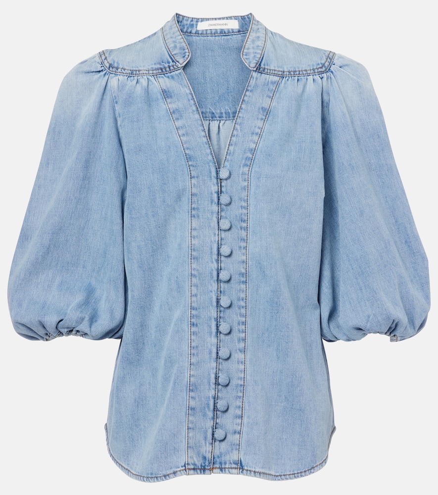Zimmermann Balloon Sleeve Top Bow Detail