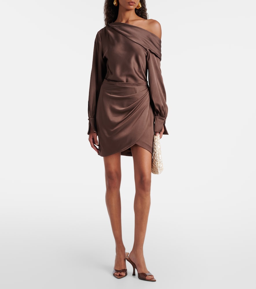  Simkhai Simkhai Cameron Draped One-shoulder Minidress 