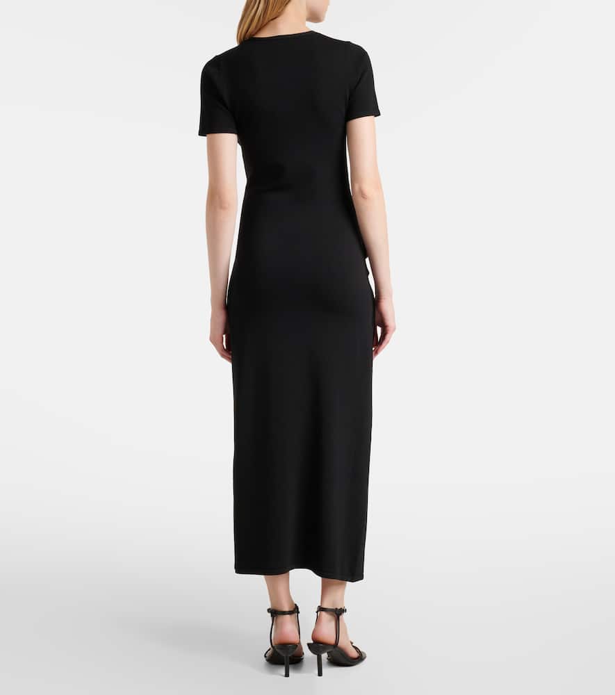 Simkhai Womens Black Soren Draped Knit Midi Dress Xs In Black