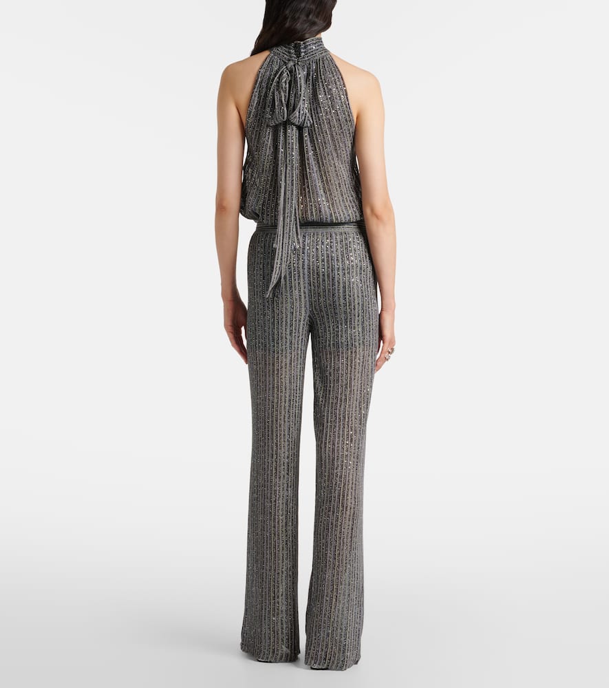 Missoni Sequined Lurex Palazzo Pants In Gray
