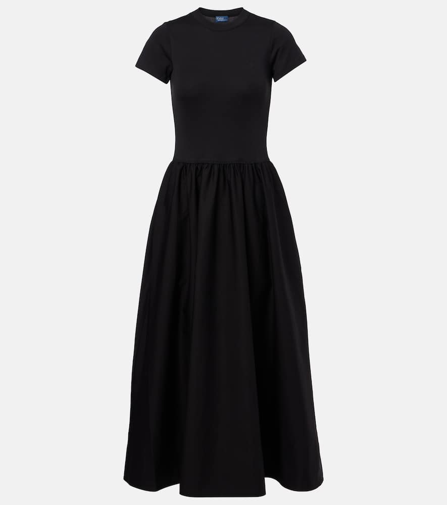 Cotton jersey midi dress