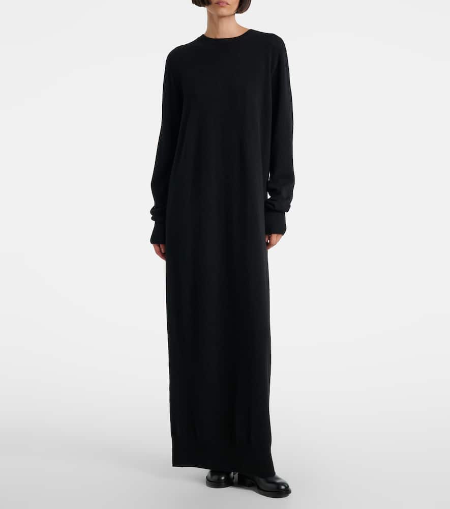 The Row Loter Cashmere Maxi Dress In Black