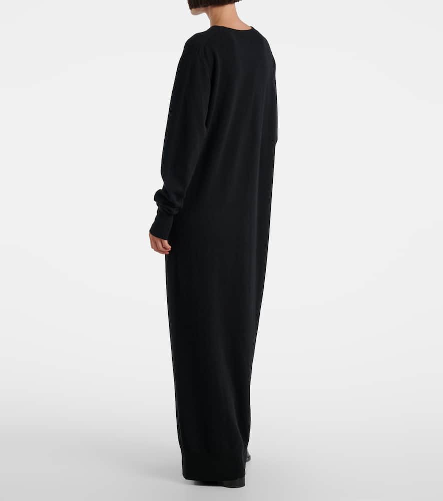 The Row Loter Cashmere Maxi Dress In Black