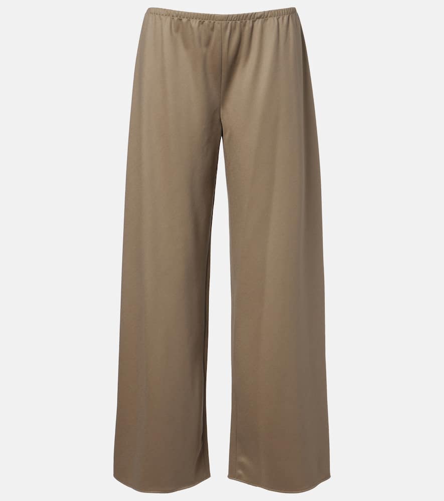 The Row Gala Virgin Wool Wide-leg Pants In Brown