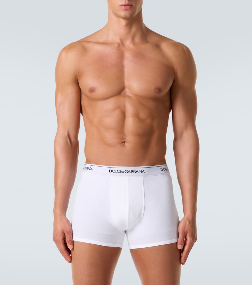  Dolce&gabbana Dolce&gabbana Set Of 2 Logo Cotton-blend Boxer Briefs 