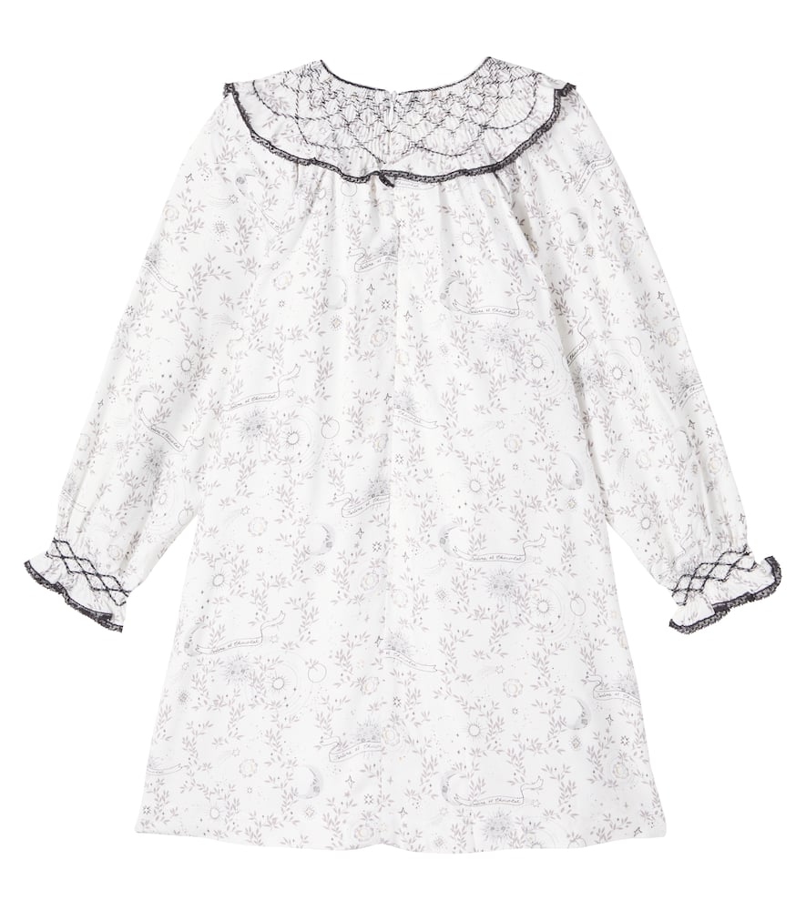 Tartine Et Chocolat Embroidered Printed Dress In White