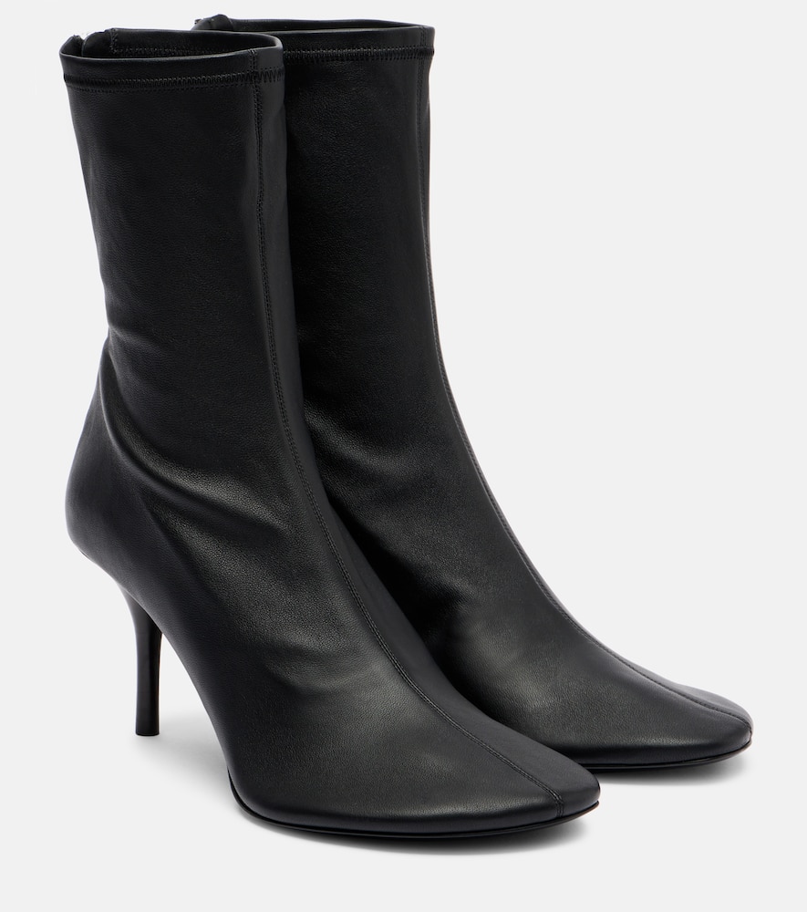 Acne Studios 75 Leather Ankle Boots In Black