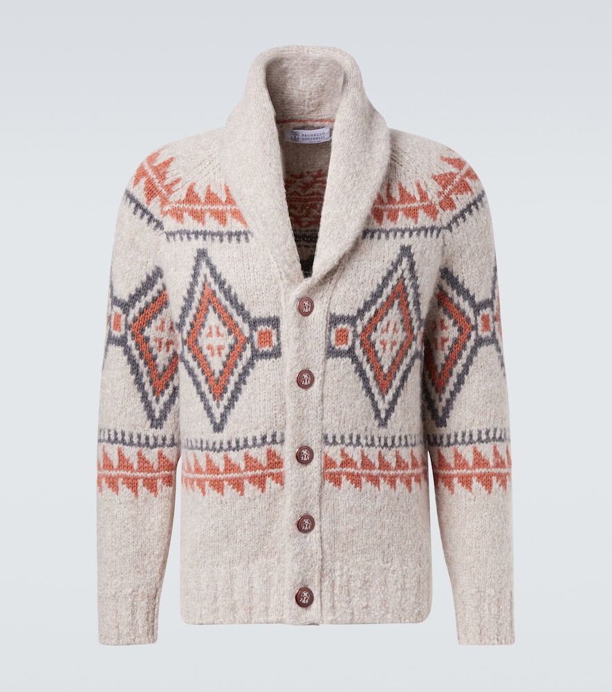 Brunello Cucinelli Jacquard wool-blend cardigan | Thumbnail 8 Brunello Cucinelli Jacquard wool-blend cardigan | Thumbnail 8