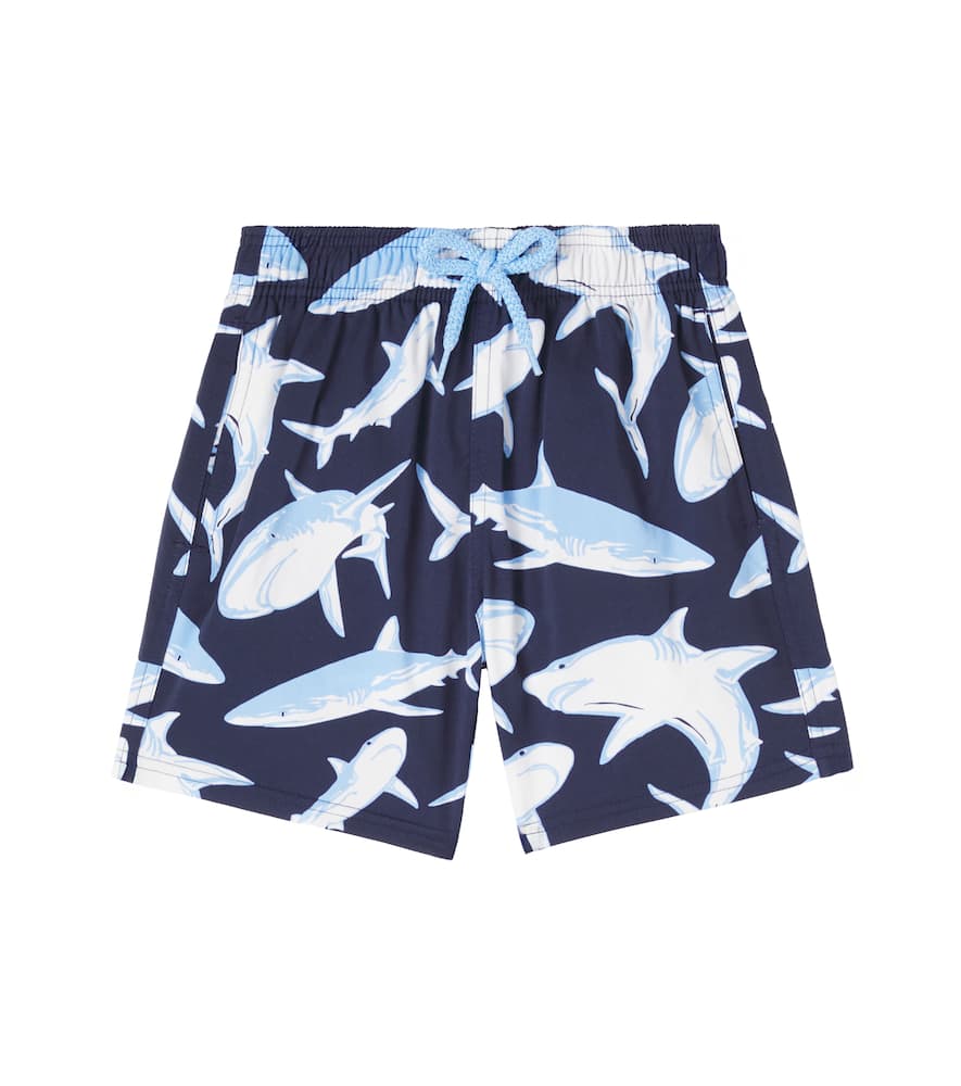 Vilebrequin Printed Swim Trunks In Blue