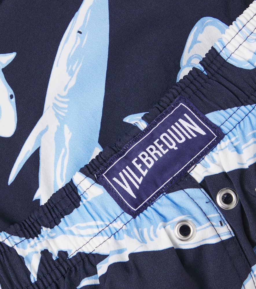 Vilebrequin Printed Swim Trunks In Blue