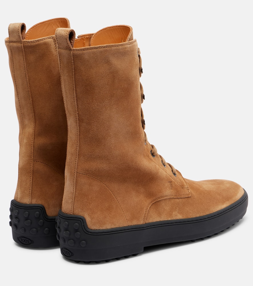 Tod's Winter Gommino Suede Ankle Boots In Neutral