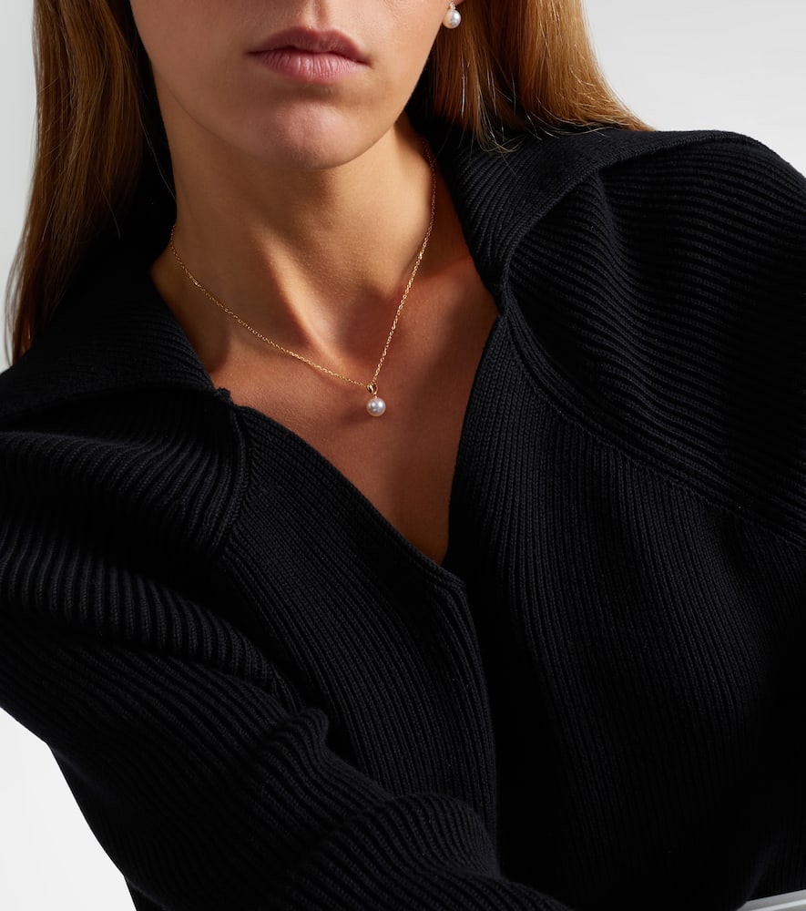 Mikimoto 18kt Gold Necklace With Pearls In Gold