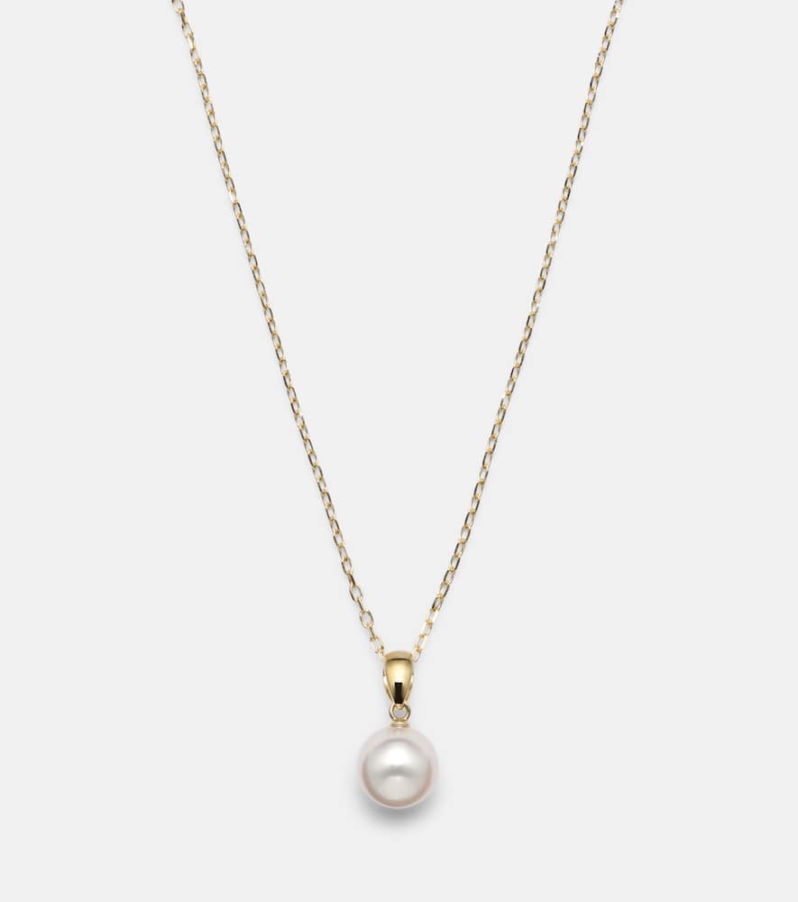 Mikimoto 18kt Gold Necklace With Pearls In Gold