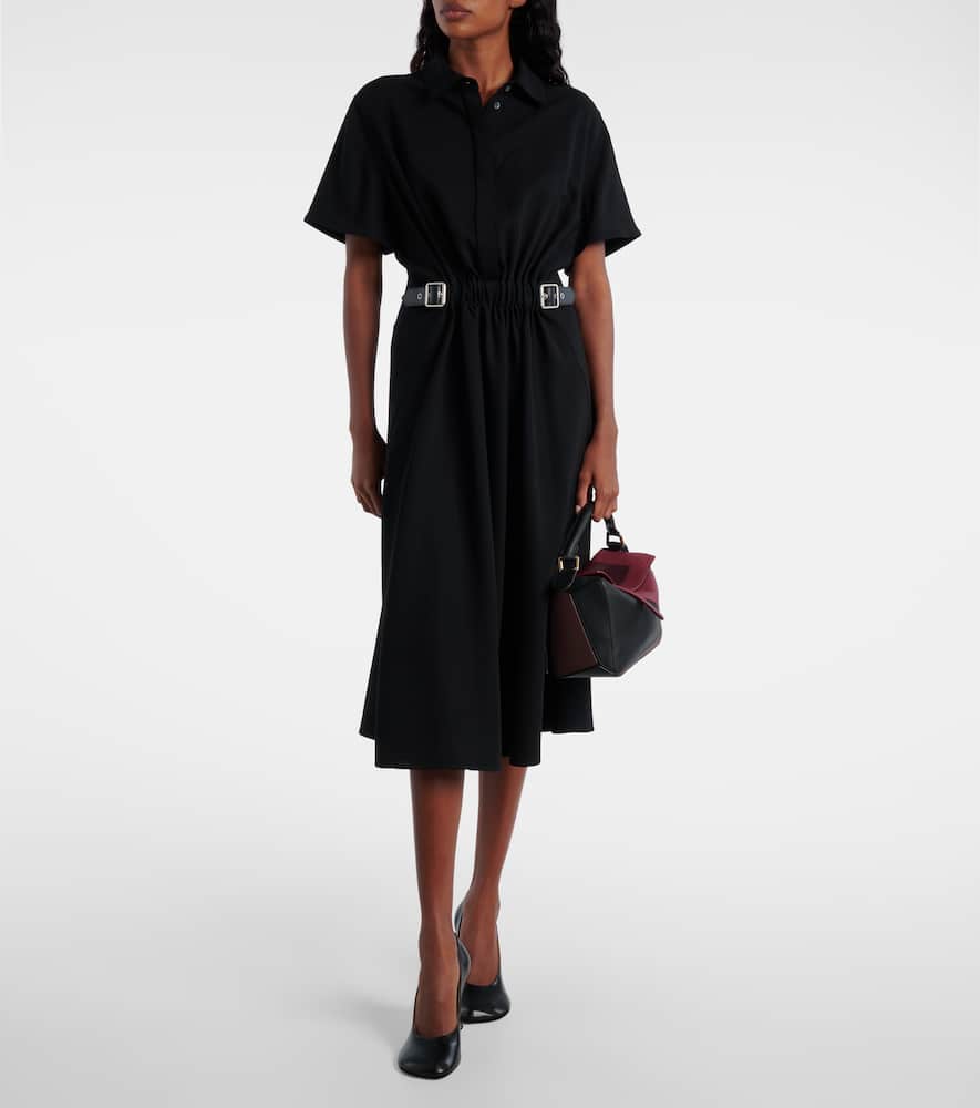 Loewe Stretch Viscose Dress Dresses Black In Black