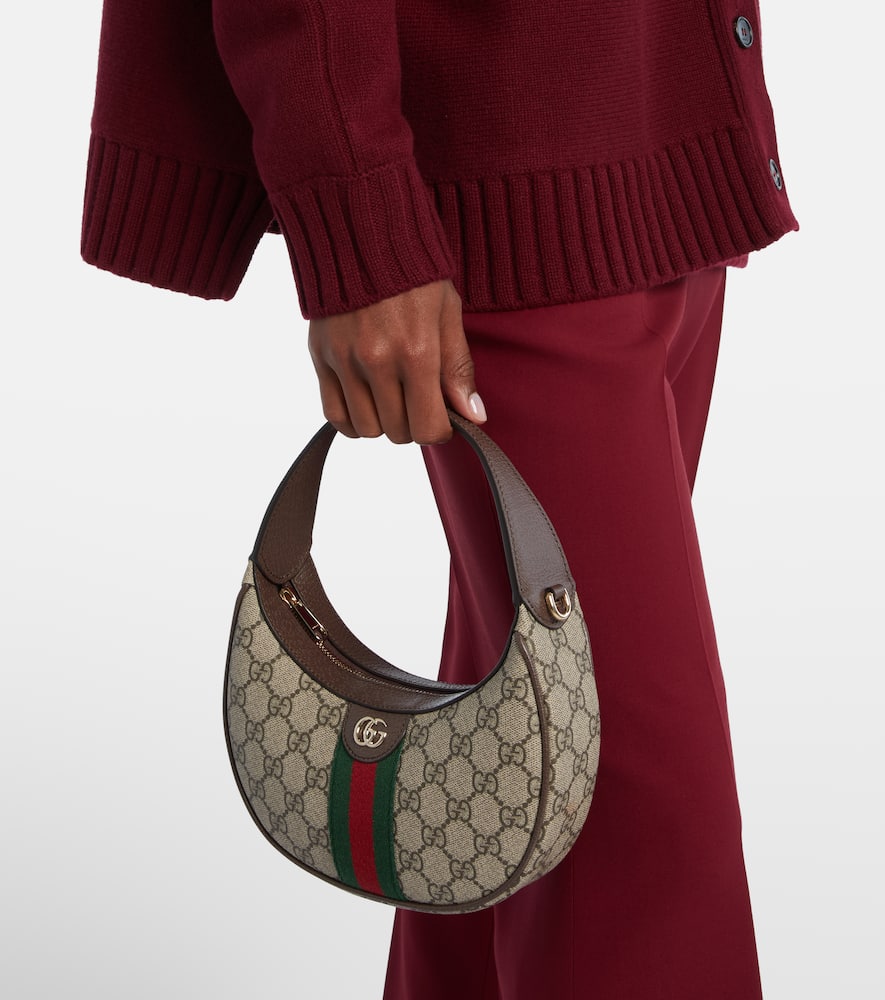 Gucci Ophidia Small Gg Shoulder Bag In Brown