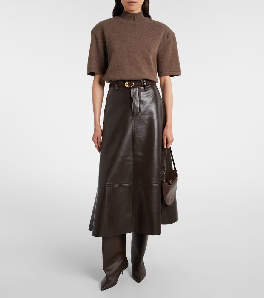 Citizen Of Humanity Cassia Flared Midi Skirt In Brown
