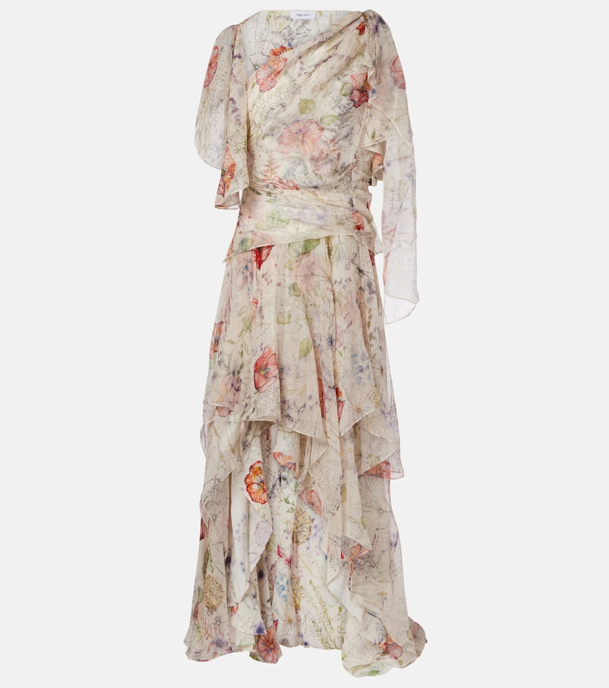 McQueen Meadow floral silk chiffon gown