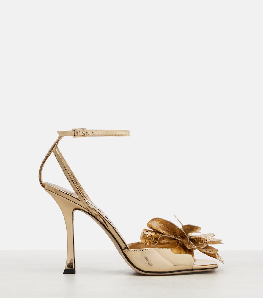  Jimmy Choo Jimmy Choo Mimmi Mirrored Leather Sandals 