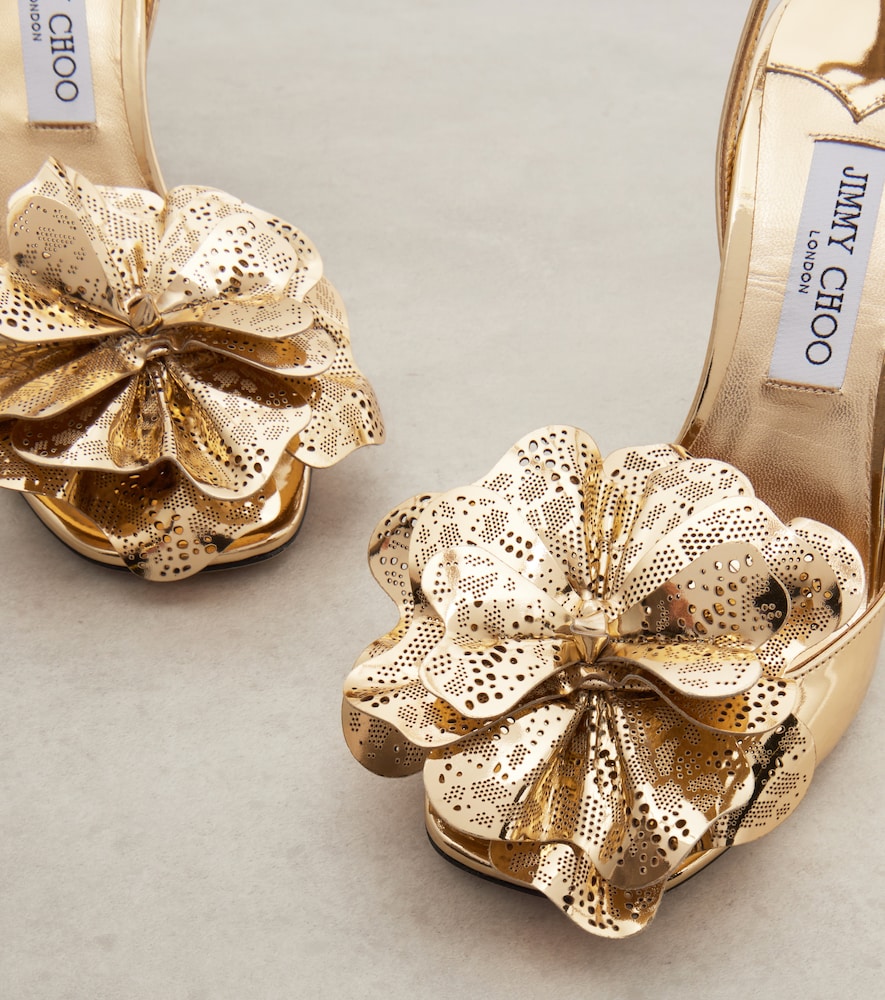  Jimmy Choo Jimmy Choo Mimmi Mirrored Leather Sandals 