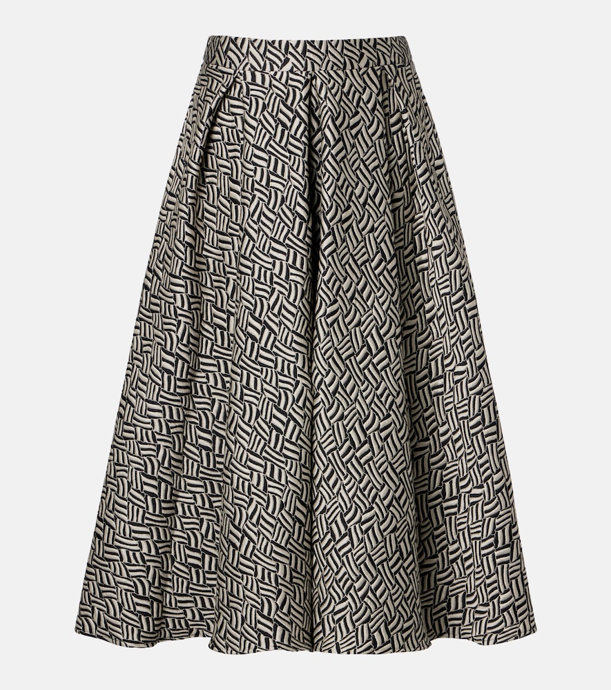 'S Max Mara Perle cotton-blend jacquard midi skirt