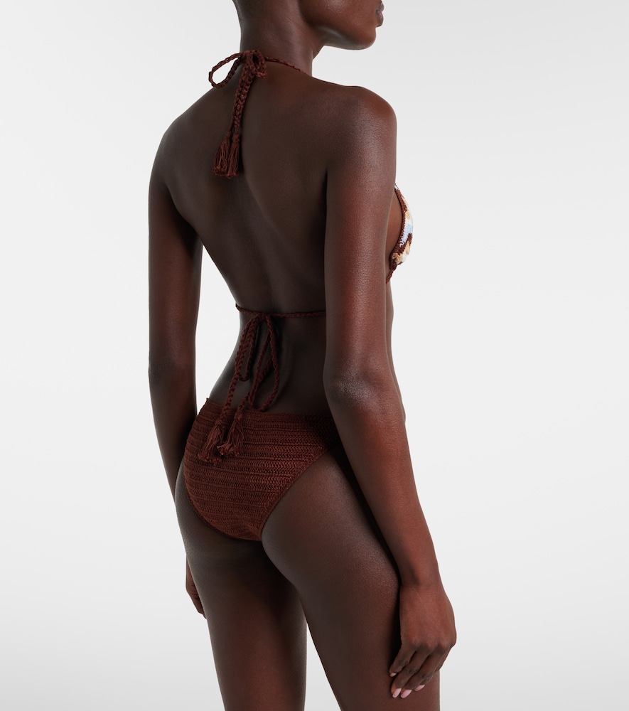  Anna Kosturova Anna Kosturova Summer Chevron Crochet Cotton Bikini Bottoms 