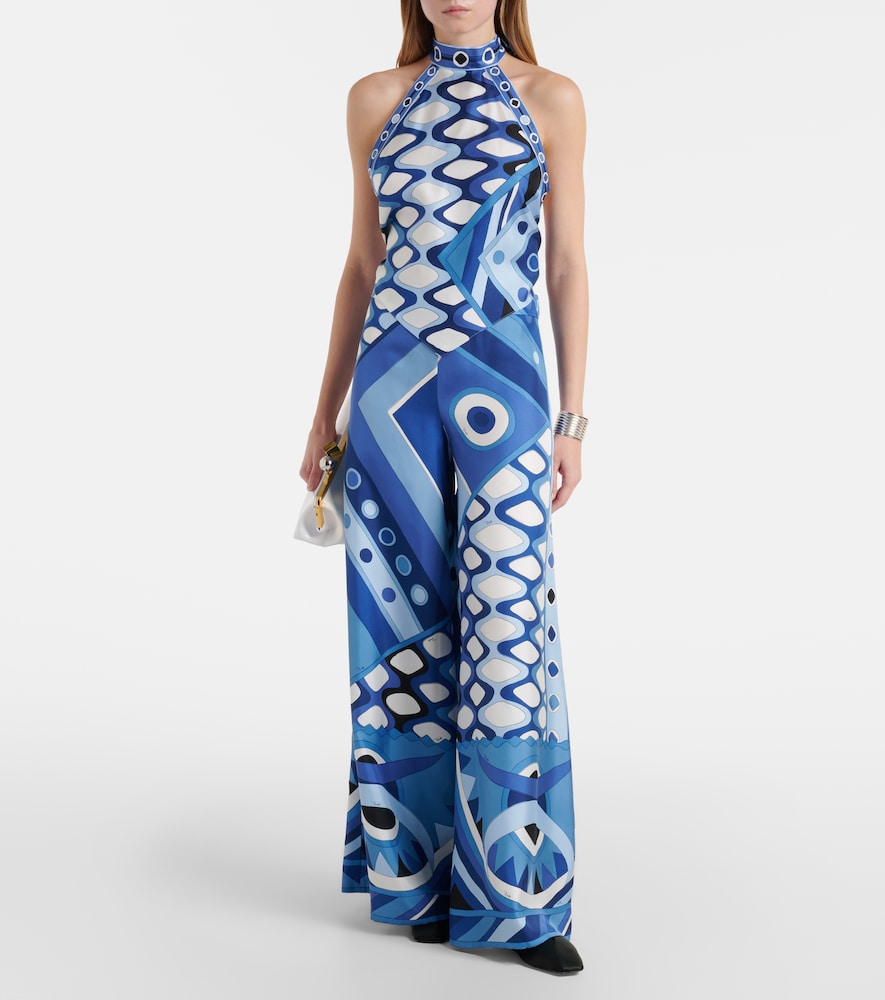 Pucci Vivara high-rise silk wide-leg pants