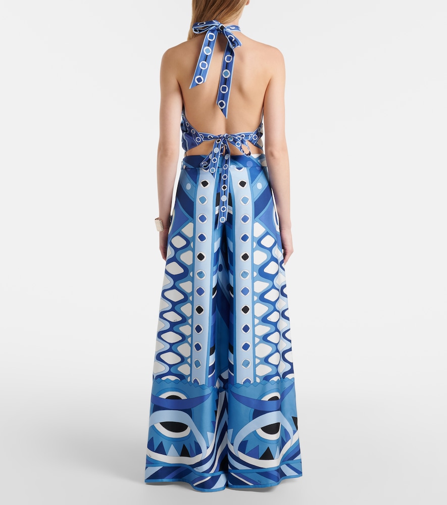  Pucci Pucci Weite High-rise-hose Vivara Aus Seide 