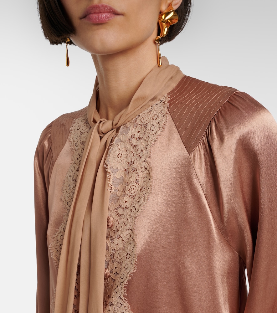 Rixo Rixo Bluse Nalani Aus Satin Mit Spitze 