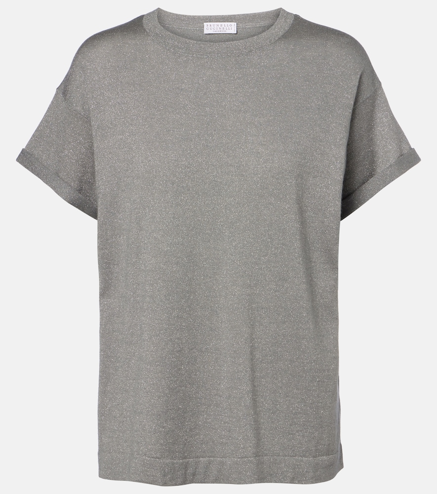 Brunello Cucinelli Cashmere and silk-blend T-shirt | Thumbnail 6 Brunello Cucinelli Cashmere and silk-blend T-shirt | Thumbnail 6