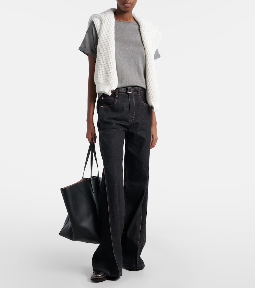 Brunello Cucinelli Cashmere and silk-blend T-shirt