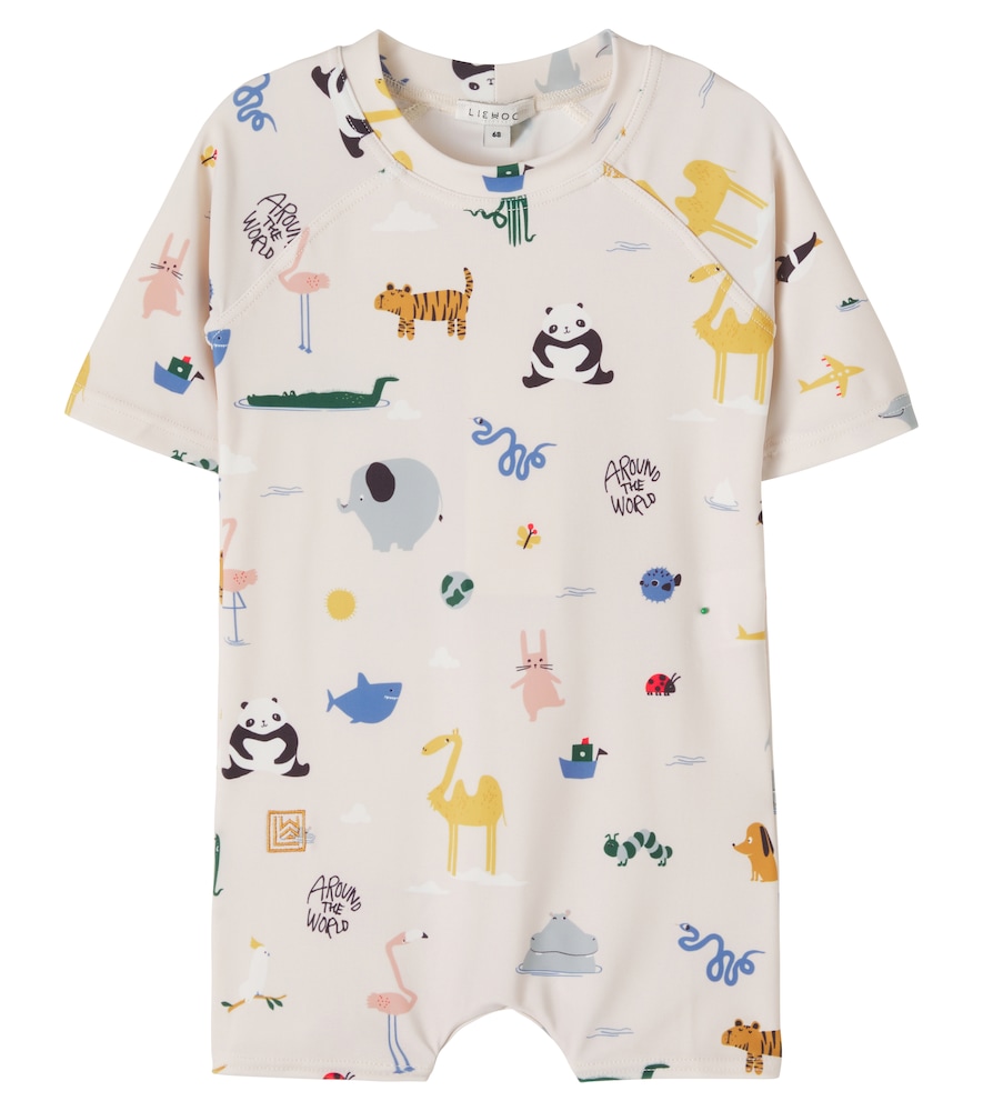 Liewood White Baby Thor Printed Swimsuit M Size 3 - Mytheresa